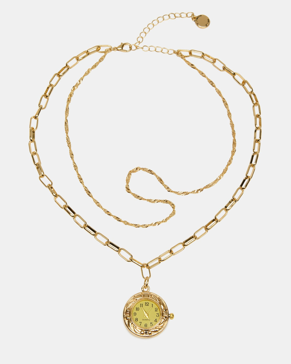 WATCH PENDANT Gold Layered Women's Necklace | Steve Madden