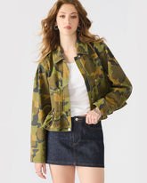 SLOAN Camouflage Long-Sleeved Zip-Up Women's Jacket | Steve Madden