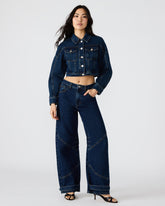 TRE Dark Denim Barrel Women's Jean | Steve Madden