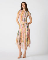LARKE Knit Rainbow Vision Short Sleeve Cropped Women's Top | Steve Madden
