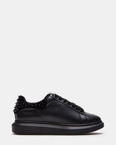 FROSTING Black Velvet Men's Low-Top Lace-Up Sneaker | Steve Madden