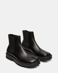SINCLAIR Black Leather Tabi Lug Chelsea Men's Ankle Boot | Steve Madden