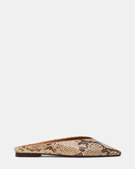 SHERMAN Snake Multi Slip-On Mule Almond-Toe Women's Flat | Steve Madden