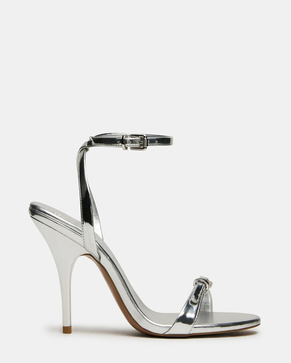 FOXX Silver Strappy Stiletto Open-Toe Women's Heel | Steve Madden