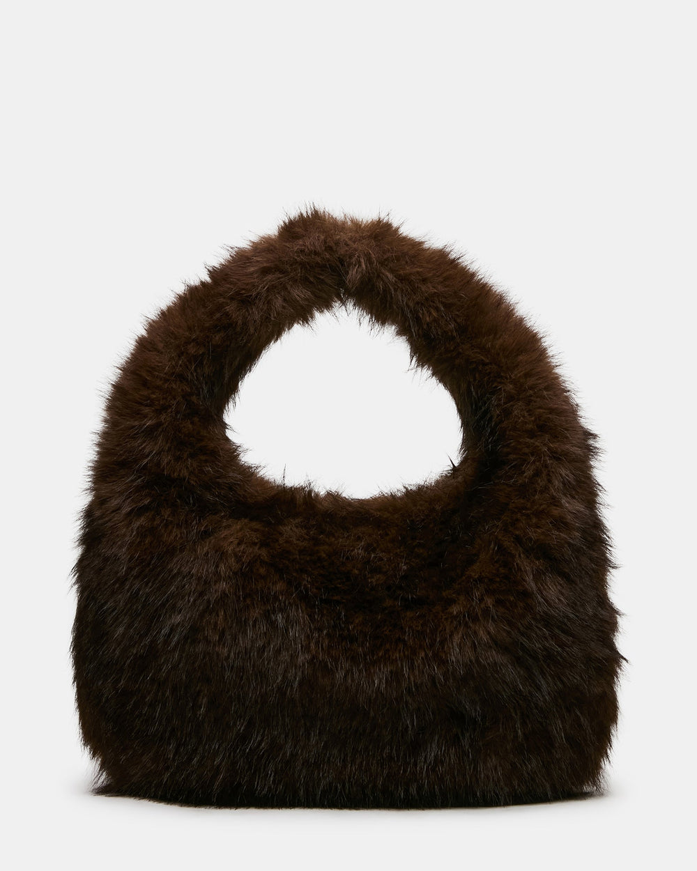 SAGA Brown Faux Fur Shoulder Handbag | Steve Madden