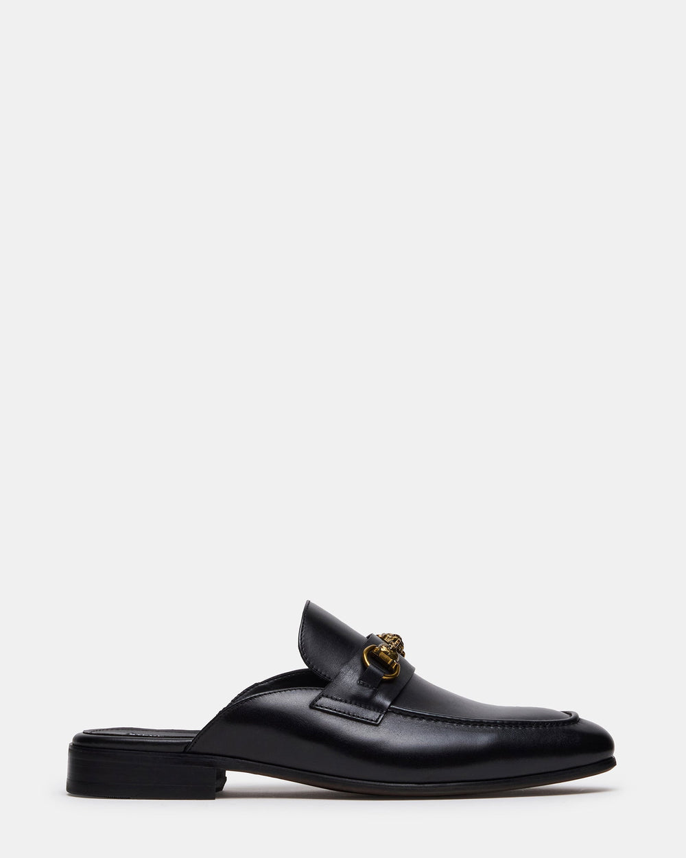 JOVIAN Black Leather Slip-On Mule Horsebit Buckle Men's Dress Shoe | Steve Madden