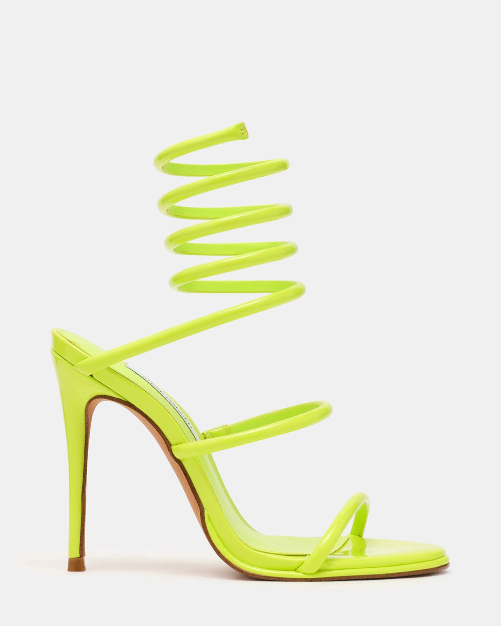 EXOTICA Lime Patent Strappy Stiletto Women's Heel | Steve Madden